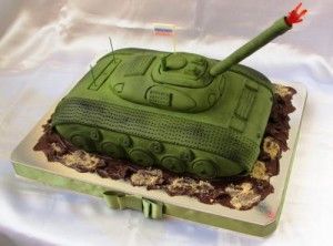 Оригинальный подарочный торт на 23 февраля