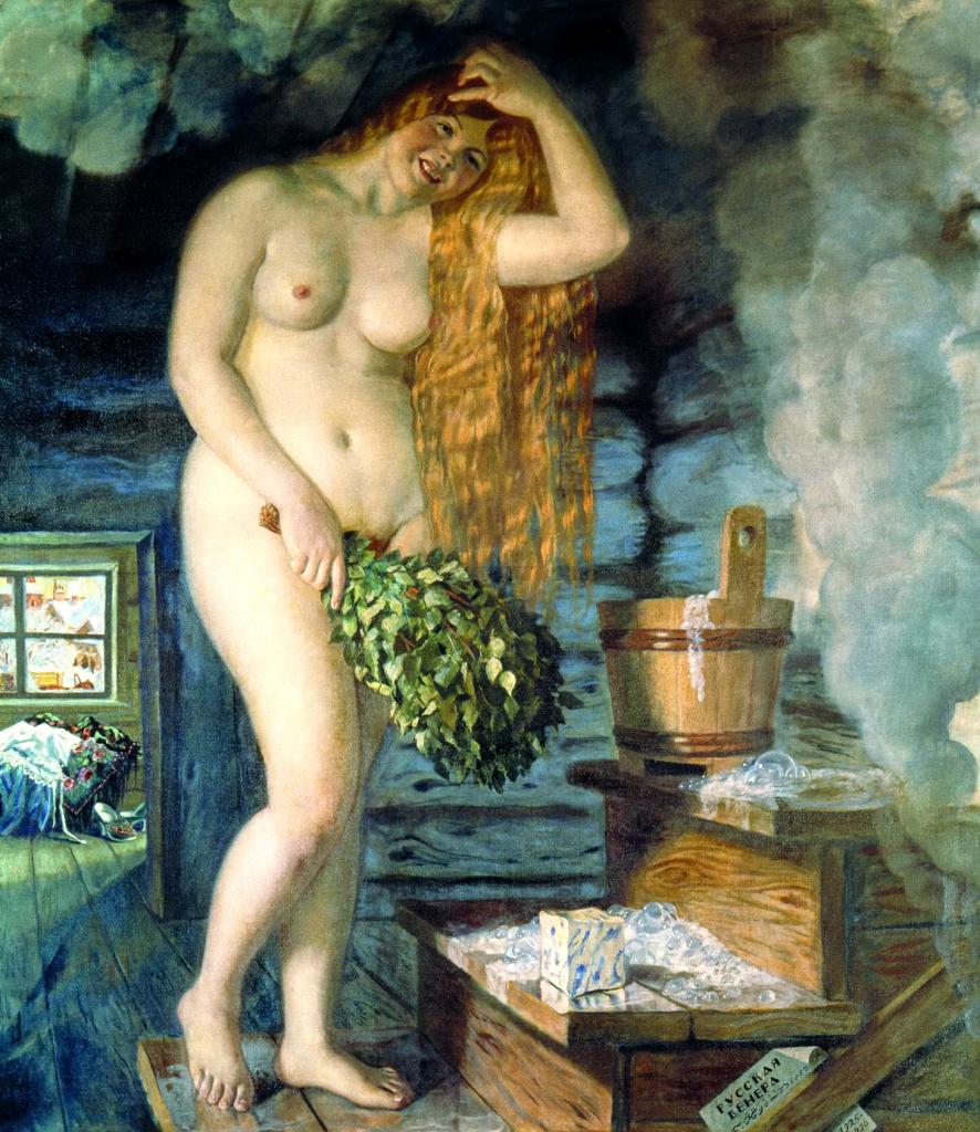 Банный день.jpg «Русская Венера», Б. Кустодиев, 1925-1926 гг.